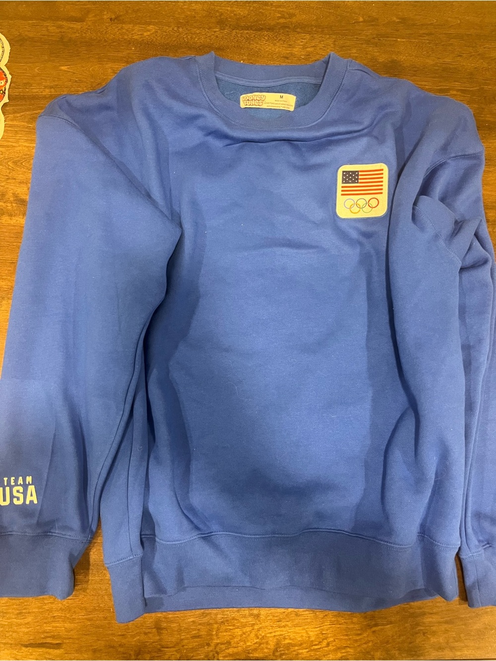 Looney Tunes Team USA Bugs Bunny 2024 Olympics Crewneck Sweatshirt Mens M Blue